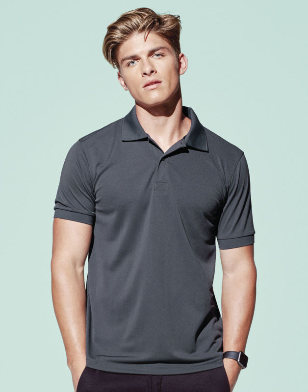 Rilirro | Polo manches courtes publicitaire pour homme Anthracite 1