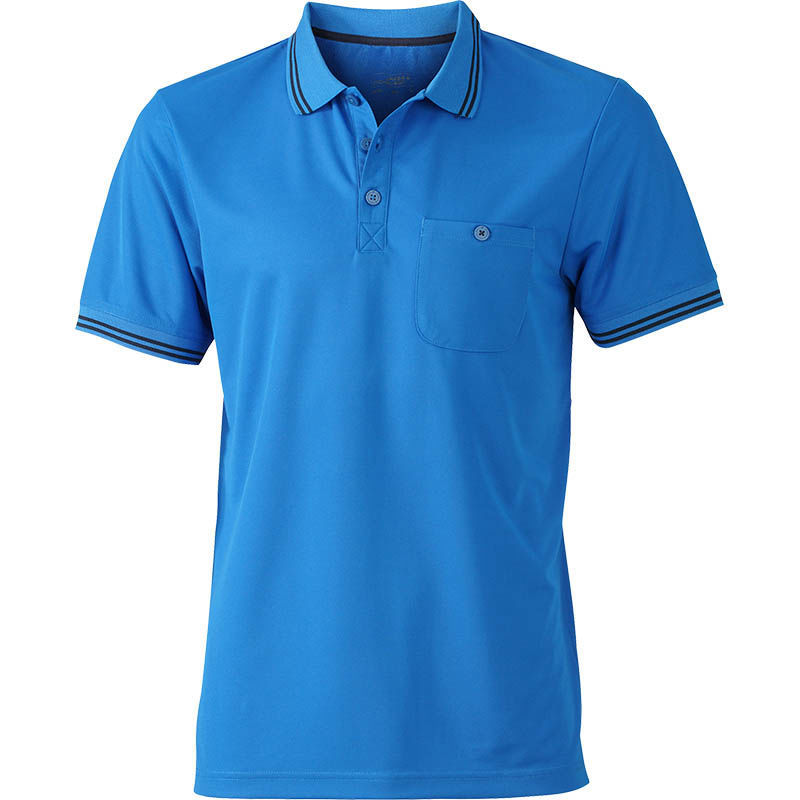 Rilla | Polo manches courtes publicitaire pour homme Bleu cobalt Marine