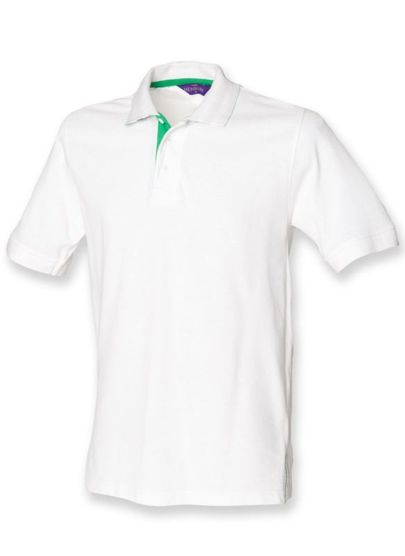 Ruloo | Polo manches courtes personnalisé pour homme Blanc Vert