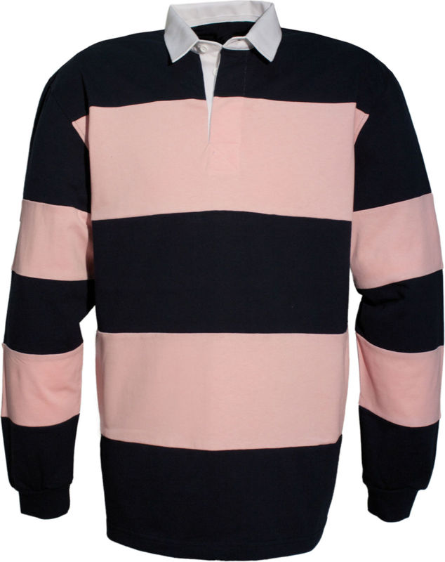 Ryqoo | Polo manches longues personnalisé pour homme Marine Rose