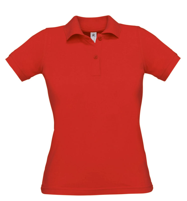 Safran Ladies | Polo manches courtes personnalisé pour femme Rouge 1