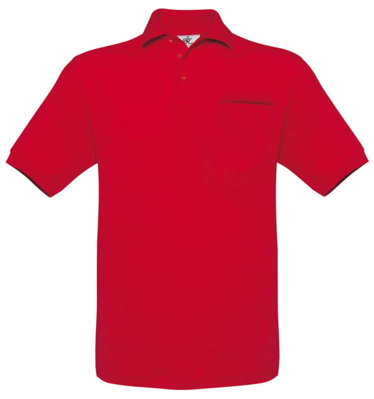 Safran Pocket | Polo manches courtes publicitaire pour homme Rouge 1