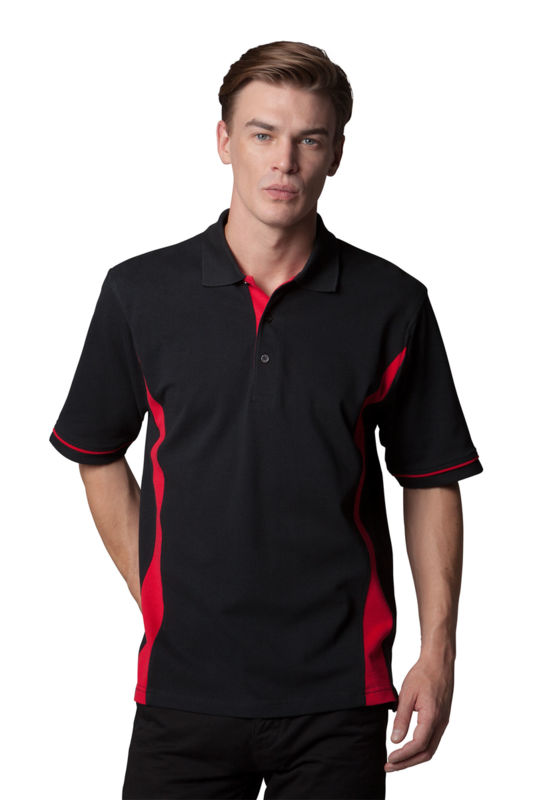 Scottsdale | Polo manches courtes publicitaire pour homme Noir Rouge 1