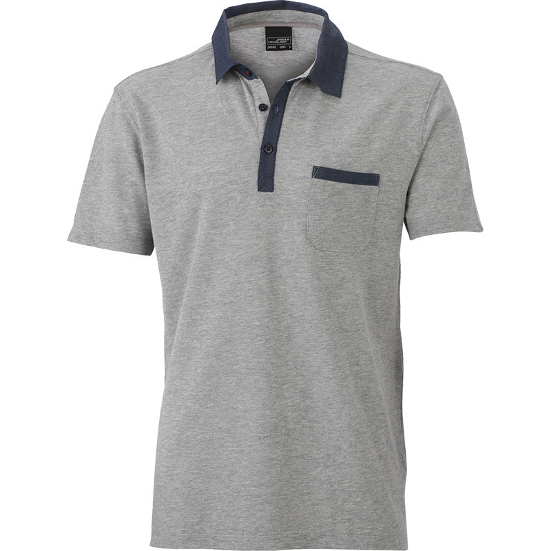 Soode | Polo manches courtes publicitaire pour homme Gris