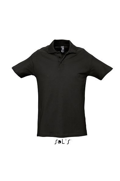 Spring Ii | Polo manches courtes publicitaire pour homme Noir