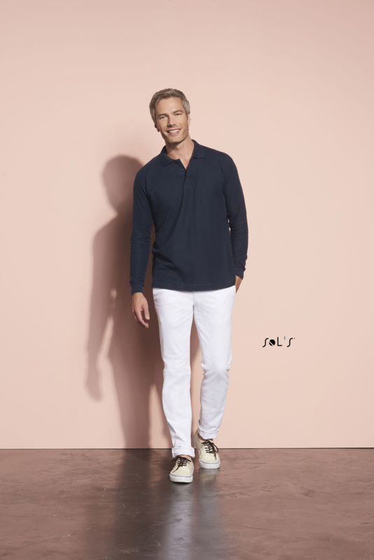 Star | Polo manches longues publicitaire pour homme