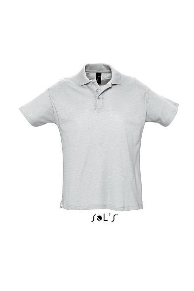 Summer Ii | Polo manches courtes publicitaire pour homme Blanc Chiné