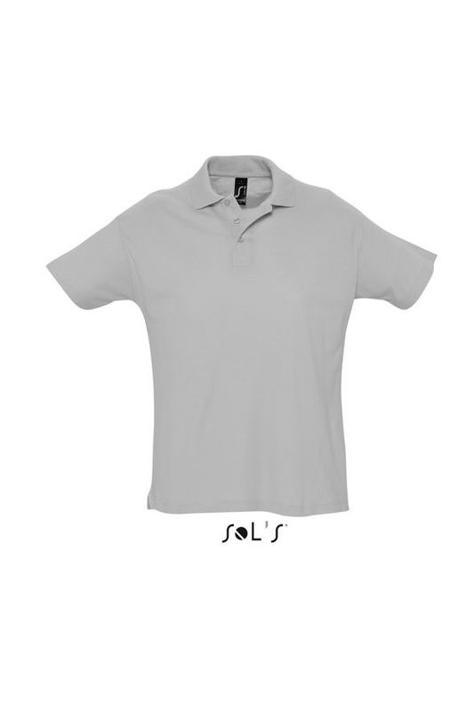 Summer Ii | Polo manches courtes publicitaire pour homme Gris chiné