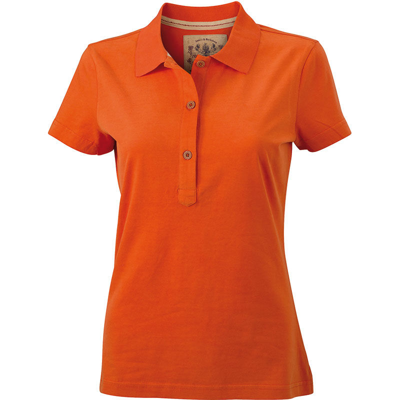 Voobo | Polo manches courtes publicitaire pour femme Orange Foncé