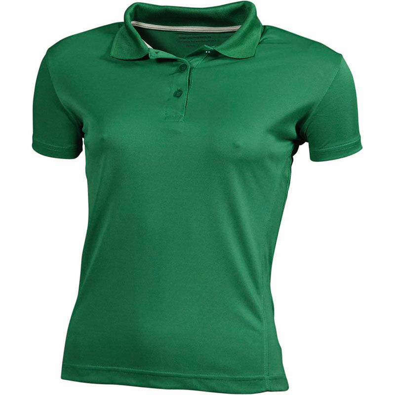 Yolli | Polo manches courtes publicitaire pour femme Vert Prairie