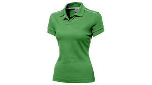 B-Hand Femme | Polo manches courtes personnalisé pour femme Vert clair Blanc