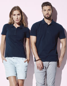 Benirri | Polo manches courtes publicitaire pour homme Bleu marine 2