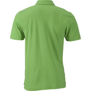 Bigge | Polo manches courtes publicitaire pour homme Vert citron Blanc 1