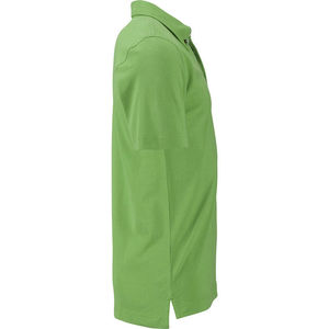 Bigge | Polo manches courtes publicitaire pour homme Vert citron Blanc 2