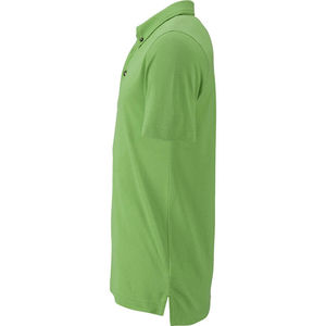 Bigge | Polo manches courtes publicitaire pour homme Vert citron Blanc 3