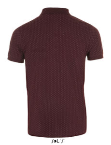 Brandy Men | Polo manches courtes personnalisé pour homme Bordeaux Blanc 1