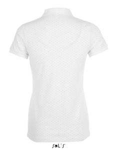 Brandy Women | Polo manches courtes publicitaire pour femme Blanc Marine 1