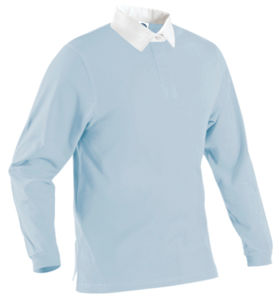 Classic Rugby Shirt | Polo manches longues personnalisé pour homme Ciel