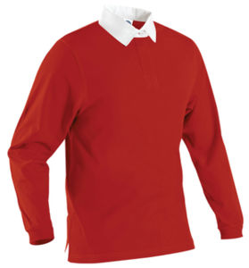Classic Rugby Shirt | Polo manches longues personnalisé pour homme Rouge