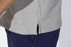 Competes Pocket | Polo manches courtes personnalisé pour homme Gris chiné Bleu royal 3