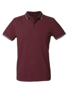 Competes Tipped | Polo manches courtes personnalisé pour homme Bordeaux 10