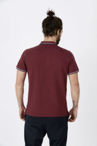 Competes Tipped | Polo manches courtes personnalisé pour homme Bordeaux 5