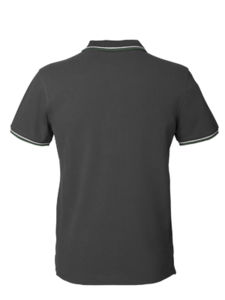 Competes Tipped | Polo manches courtes personnalisé pour homme Gris anthracite 12