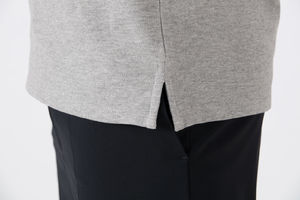 Competes Tipped | Polo manches courtes personnalisé pour homme Gris chiné 8