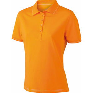 Cyve | Polo manches courtes publicitaire pour femme Orange Blanc