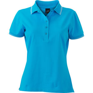 Dukoo | Polo manches courtes publicitaire pour femme Turquoise