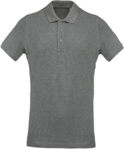 Foovoo | Polo manches courtes publicitaire pour homme Gris Oxford