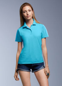 Fugga | Polo manches courtes publicitaire pour femme Aqua 1