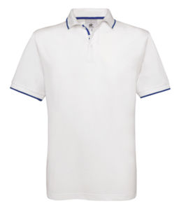 Jico | Polo manches courtes publicitaire pour homme Blanc Royal 1