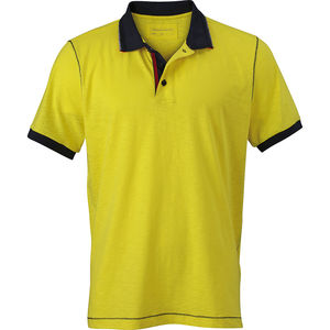 Juxo | Polo manches courtes publicitaire pour homme Jaune