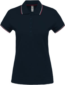 Kariban Iii | Polo manches courtes publicitaire pour femme Marine Vin Blanc