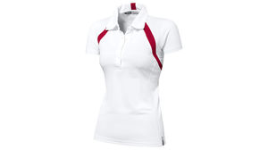 Lobfit Femme | Polo manches courtes publicitaire pour femme Blanc Rouge