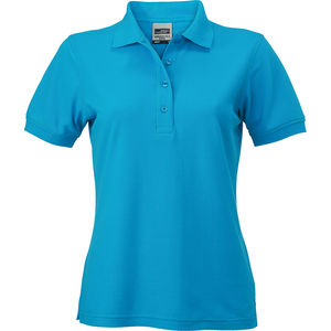 Loobi | Polo manches courtes publicitaire pour femme Turquoise