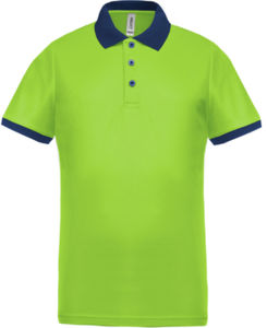 Muwoo | Polo manches courtes publicitaire pour homme Lime Marine 1