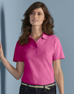 Nossaqo | Polo manches courtes publicitaire pour femme Rose 2