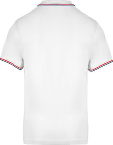 Nowoo | Polo manches courtes publicitaire pour homme Blanc Marine Rouge