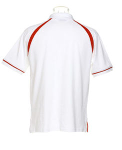 Oak Hill | Polo manches courtes publicitaire pour homme Blanc Rouge 2