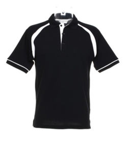 Oak Hill | Polo manches courtes publicitaire pour homme Noir Blanc 1