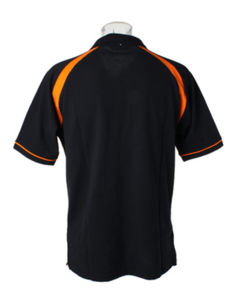 Oak Hill | Polo manches courtes publicitaire pour homme Noir Orange 2