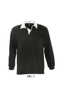 Pack | Polo manches longues publicitaire pour homme Noir