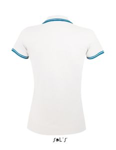 Pasadena Men | Polo manches courtes publicitaire pour homme Blanc Aqua 2