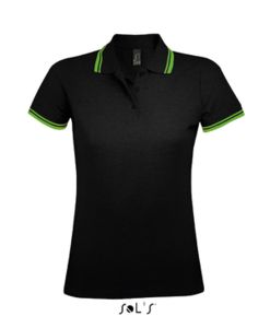 Pasadena Men | Polo manches courtes publicitaire pour homme Noir Lime