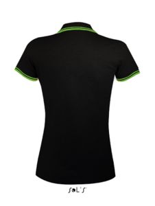 Pasadena Men | Polo manches courtes publicitaire pour homme Noir Lime 2