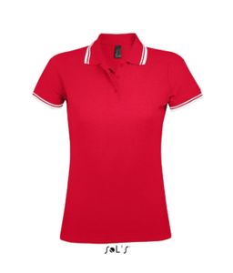 Pasadena Men | Polo manches courtes publicitaire pour homme Rouge Blanc