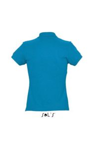 Passion | Polo manches courtes personnalisé pour femme Aqua 2