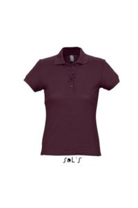 Passion | Polo manches courtes personnalisé pour femme Bordeaux